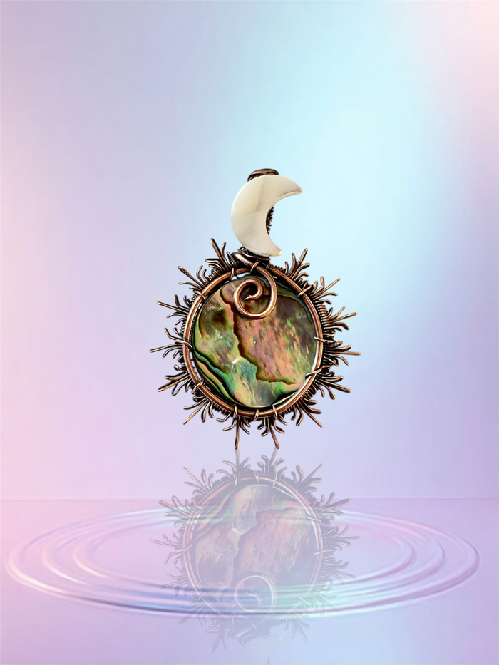 Abalone Shell Sun Pendant