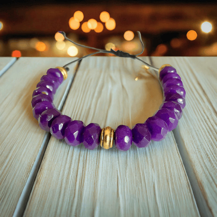 Amethyst Beaded Bracelet - Connie’s Crystals