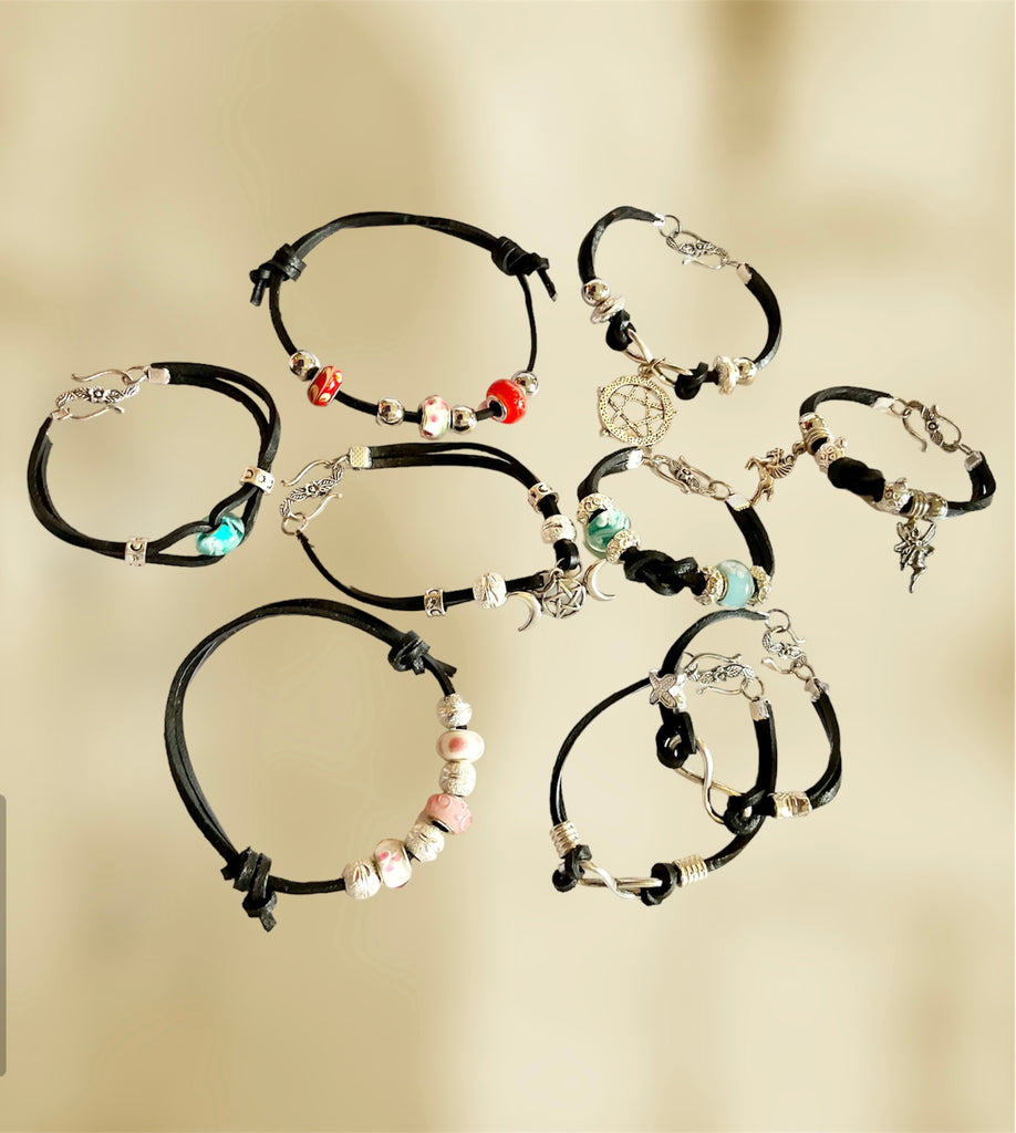 Leather Handmade Bracelets - Connie’s Crystals