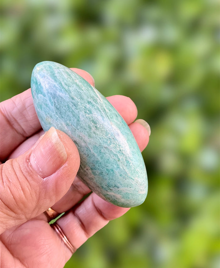 Amazonite Palm Stone - Connie’s Crystals