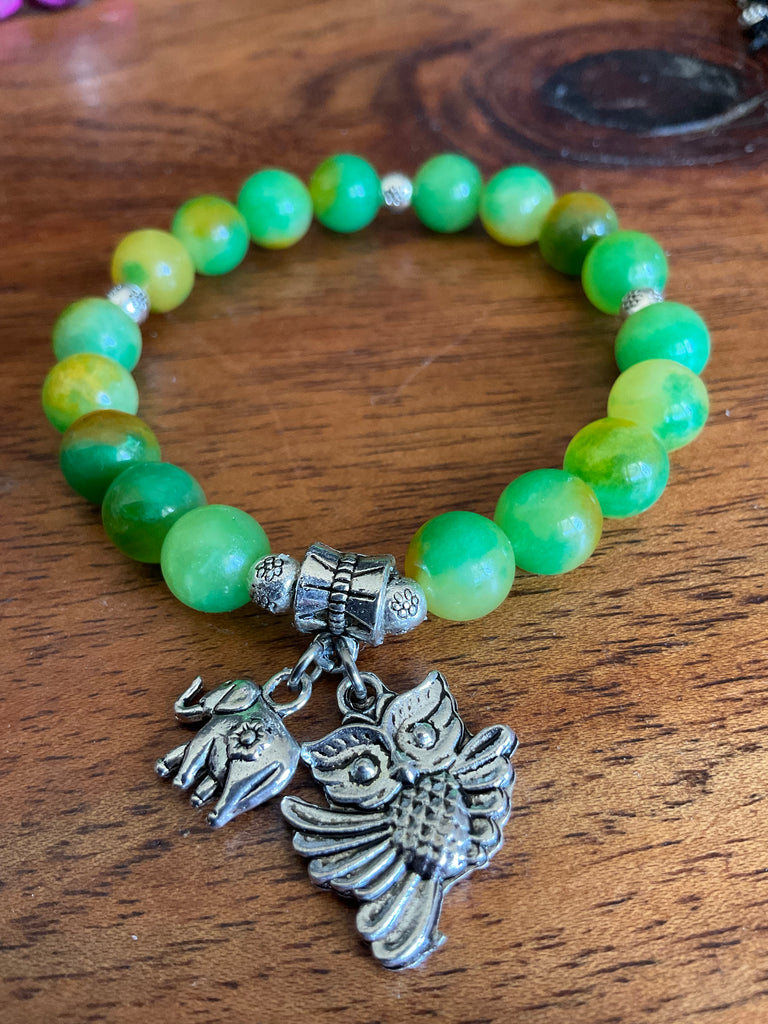 Green Chalcedony Stretch Bracelet - Connie’s Crystals