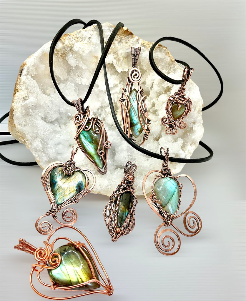 Labradorite Wire Wrapped Pendant - Connie’s Crystals 