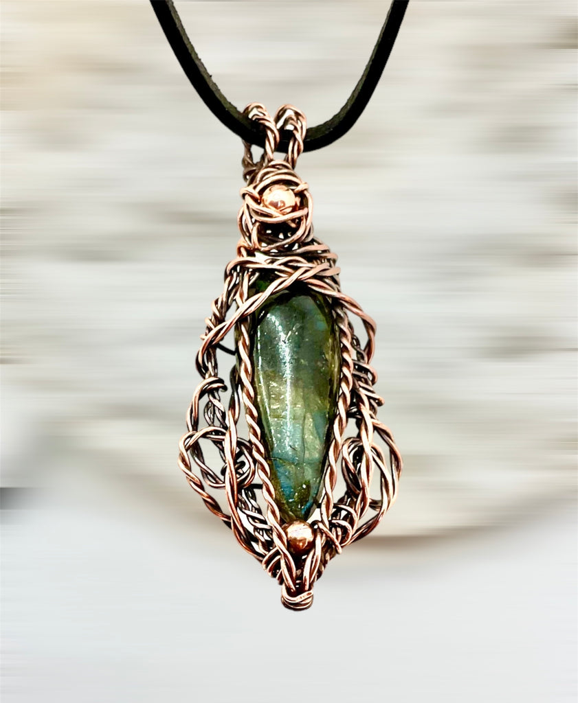 Labradorite Wire Wrapped Pendant - Connie’s Crystals 