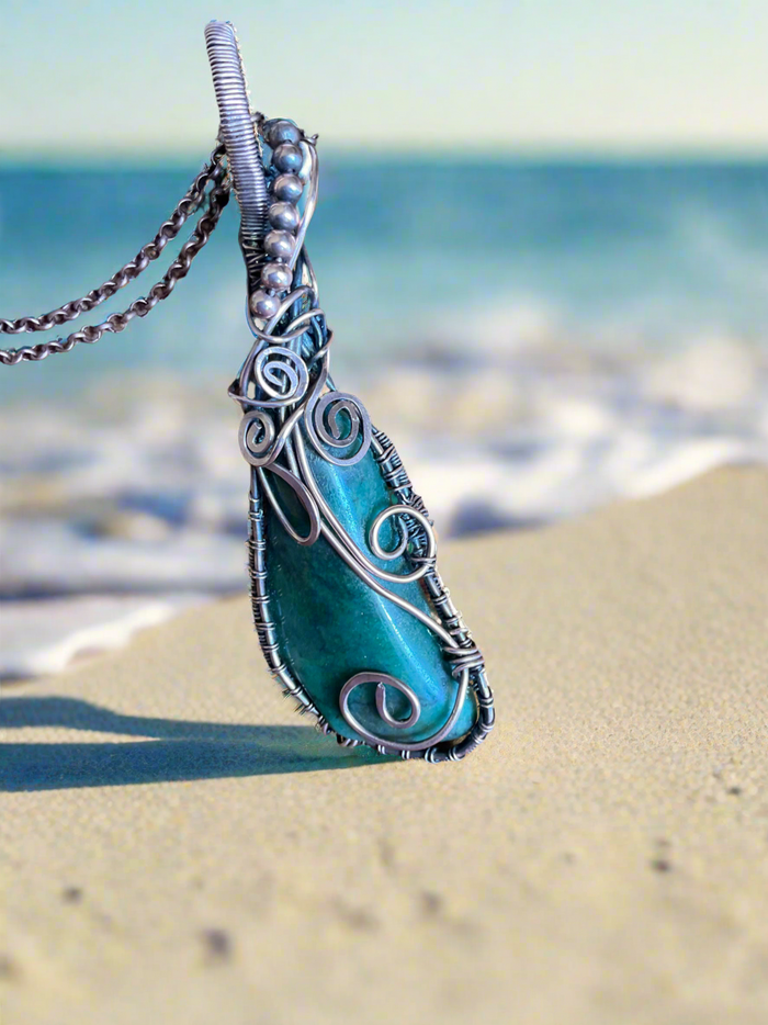 Aventurine Wire Wrapped Pendant - Connie’s Crystals 