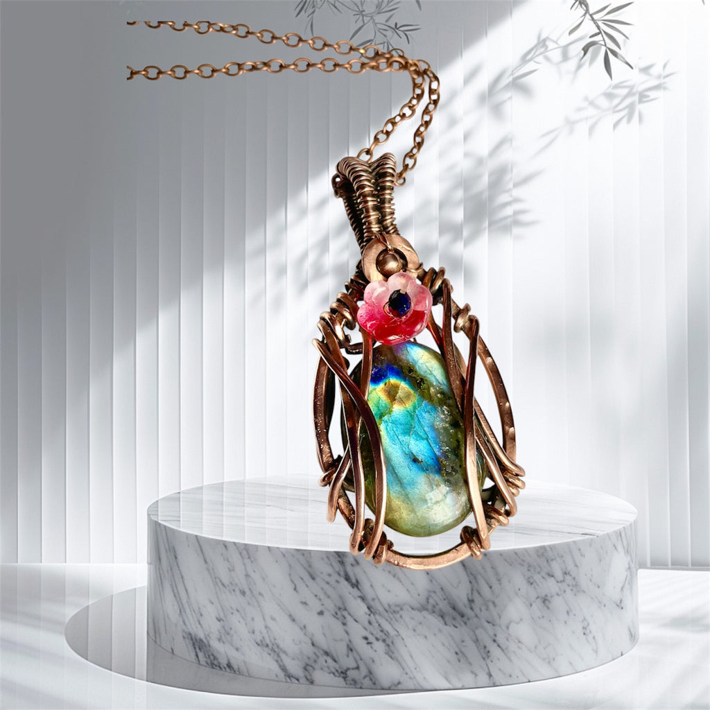 Labradorite Wire Wrapped Pendant