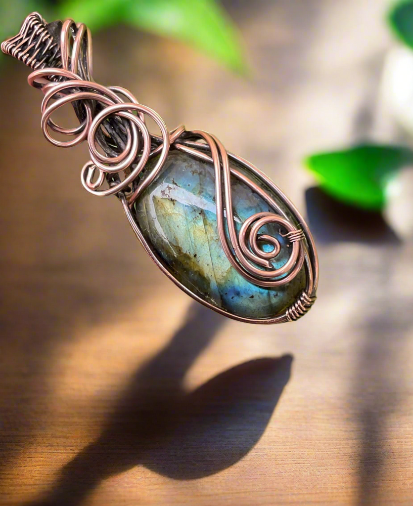 Labradorite Wire Wrapped Pendant - Connie’s Crystals 