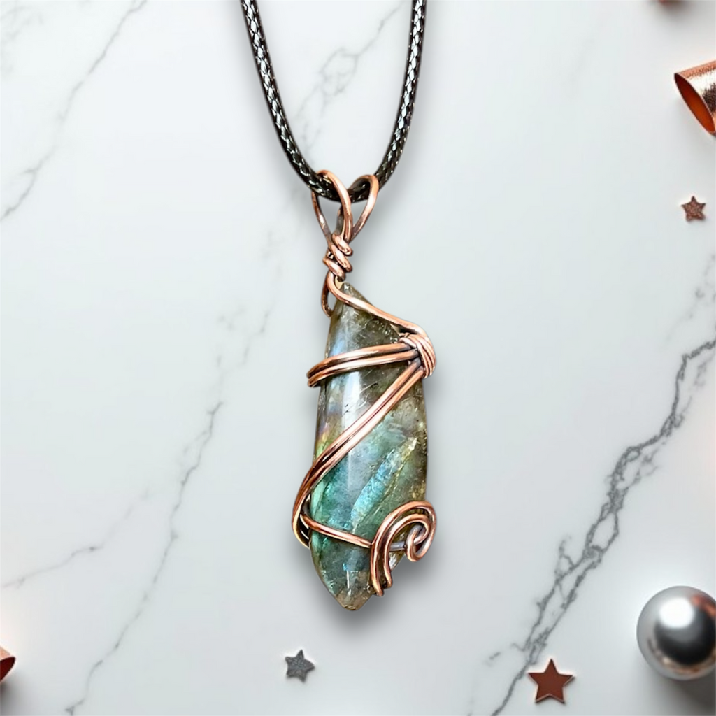 Labradorite Wire Wrapped Pendant