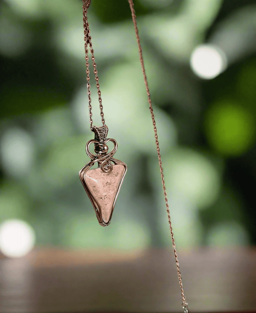 Rhodonite Wire Wrapped Pendant