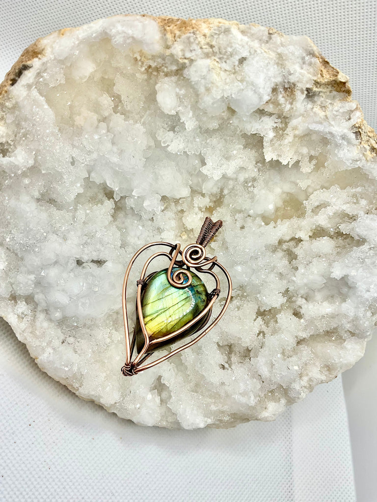 Labradorite Wire Wrapped Pendant - Connie’s Crystals 