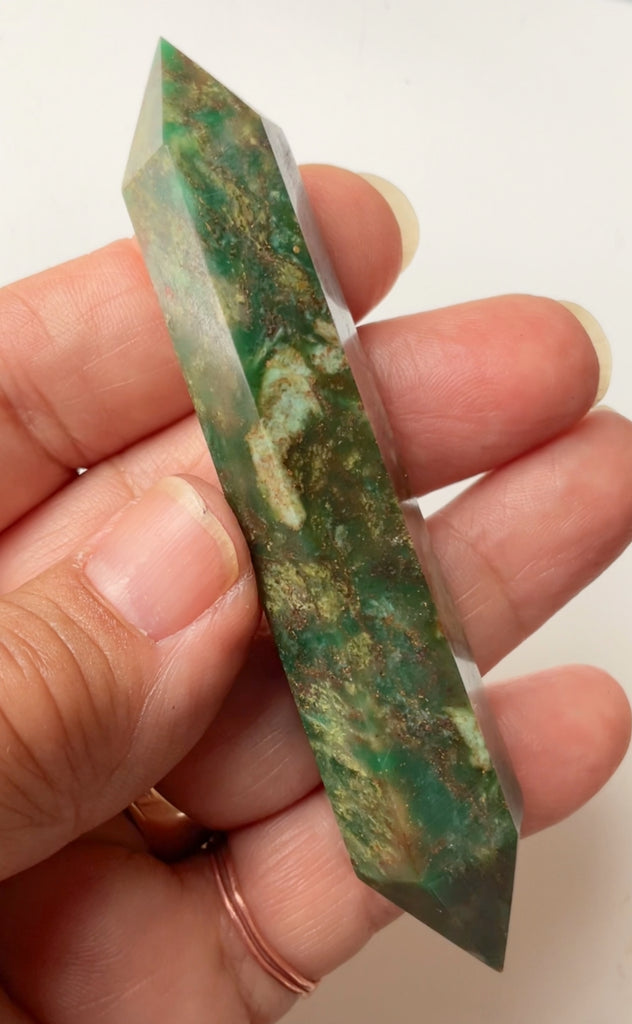 Rainforest Jasper Double Terminated Wand