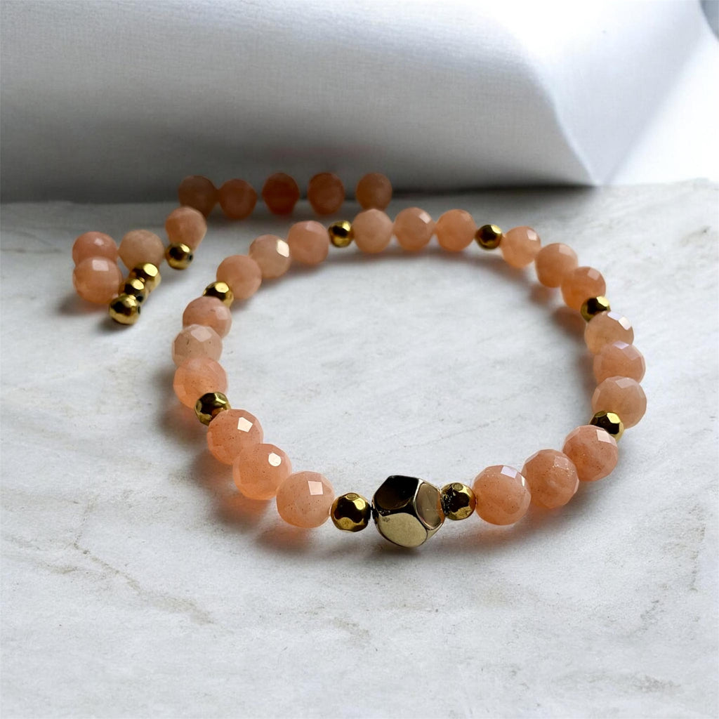 Sunstone & Pyrite Energy Bracelet - Connie’s Crystals 