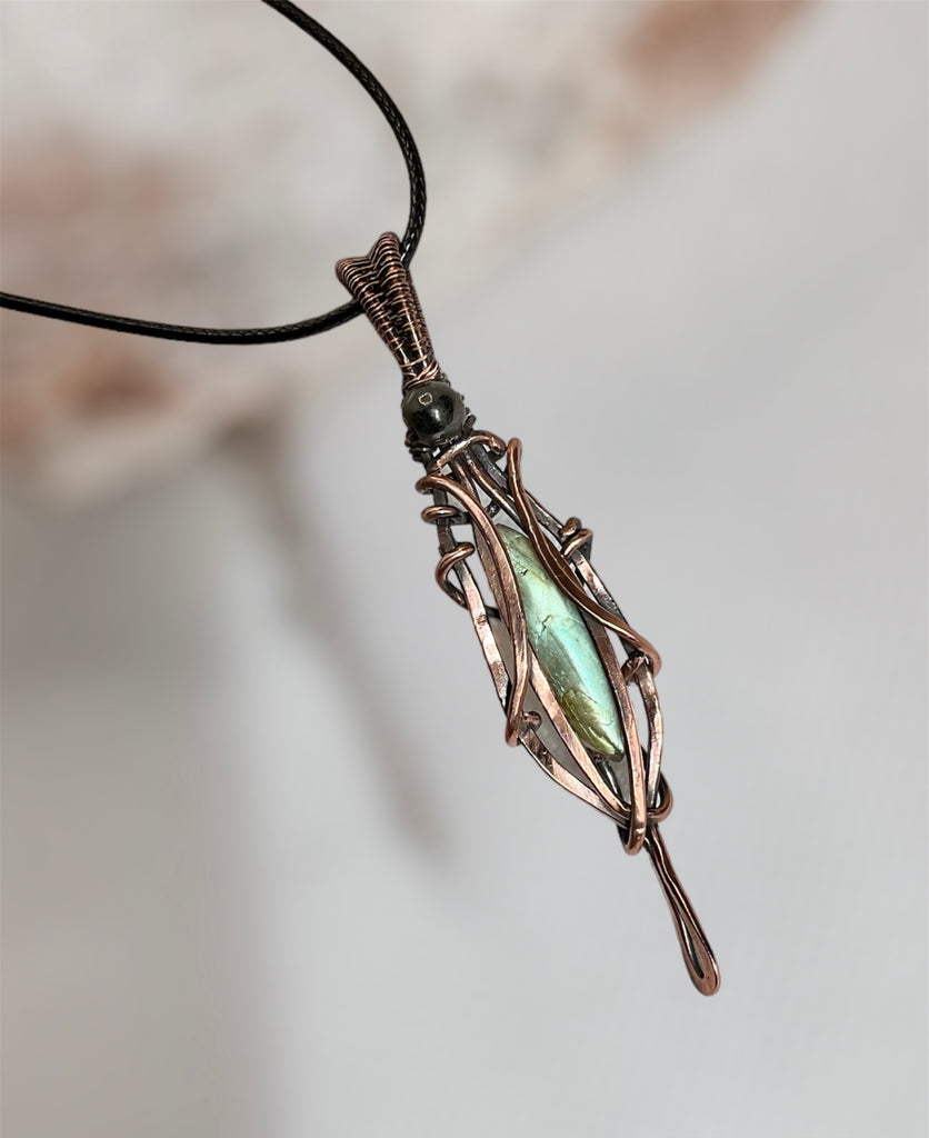 Labradorite Wire Wrapped Pendant - Connie’s Crystals 