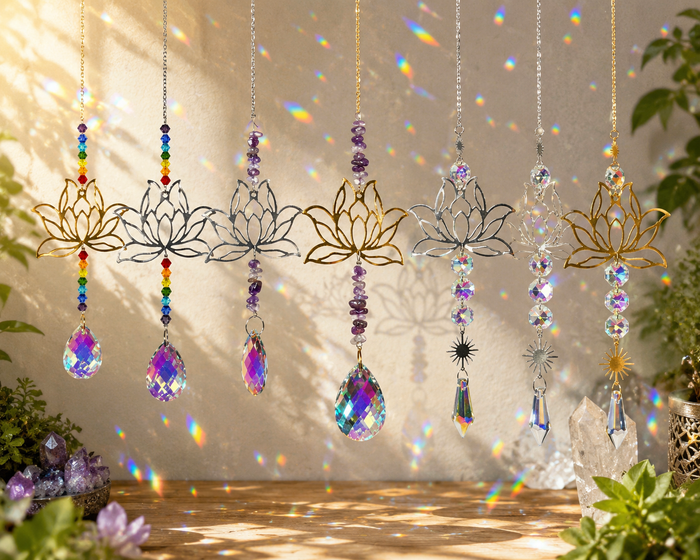 Lotus Crystal Sun Catchers
