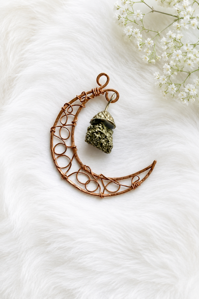 Crescent Moon Crystal Pendants