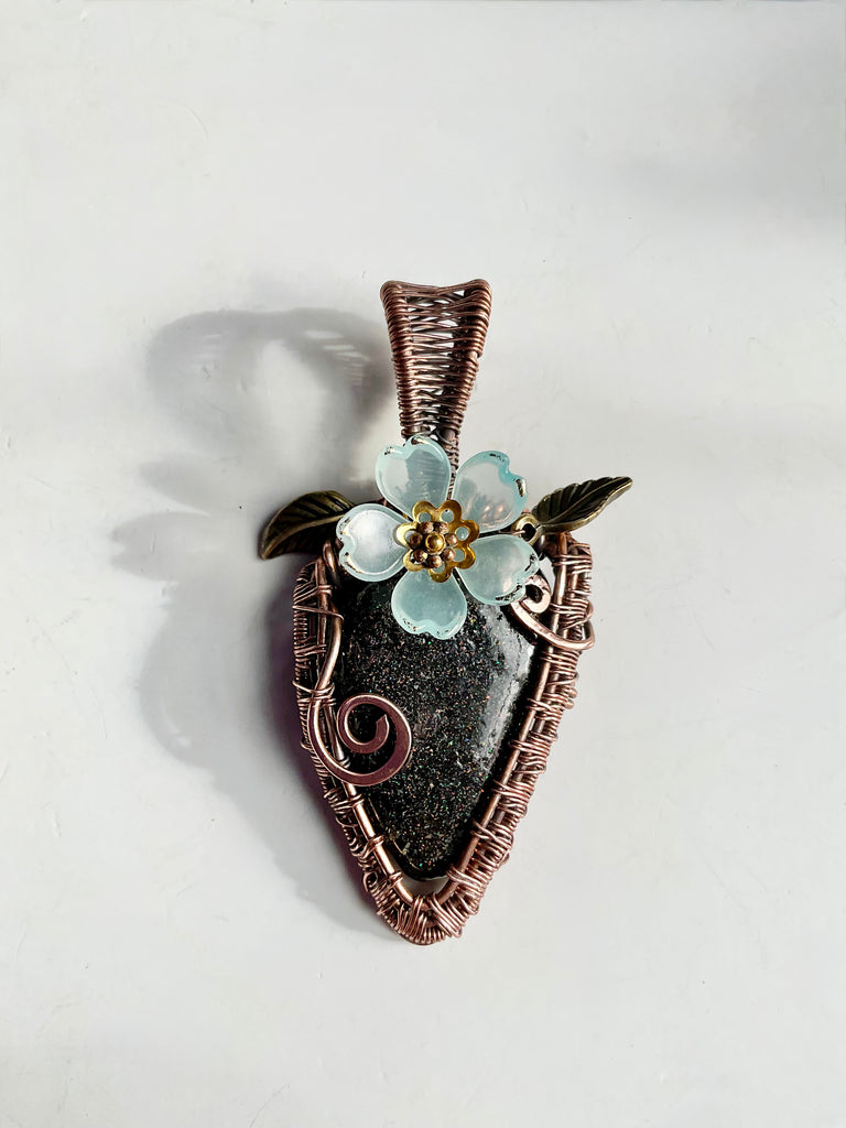 Fairy Opal Copper Wire-Wrapped Pendant 🧚✨ - Connie’s Crystals 