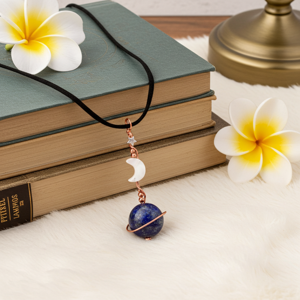 Lapis Lazuli Celestial Choker Pendants - Connie’s Crystals 