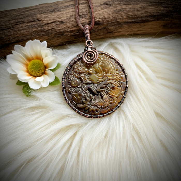 Old Jade Dragon Pendant - Connie’s Crystals 