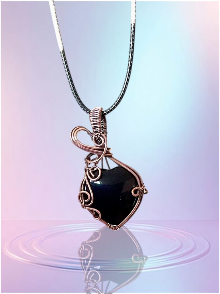 Black Obsidian Heart Pendant