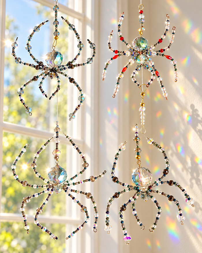 Crystal Spider Sun Catchers