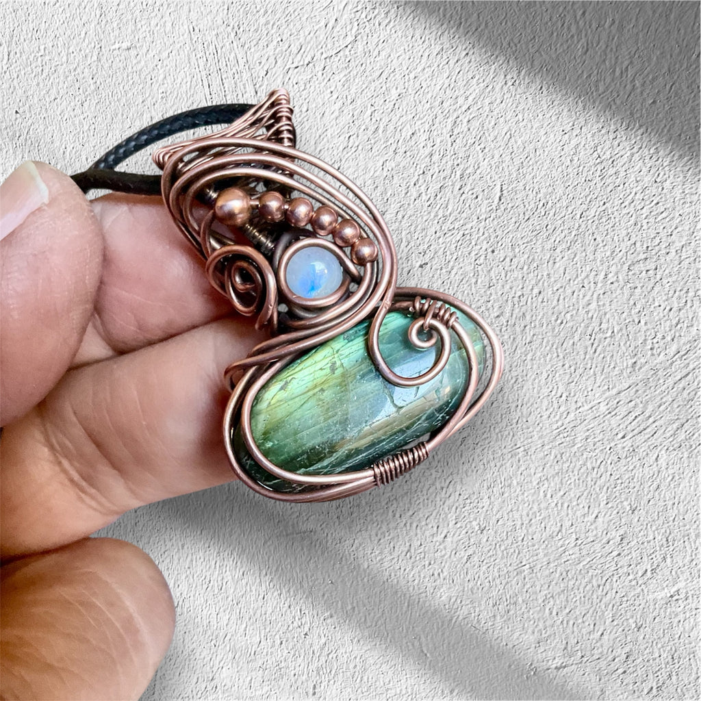Labradorite and Moonstone Pendant
