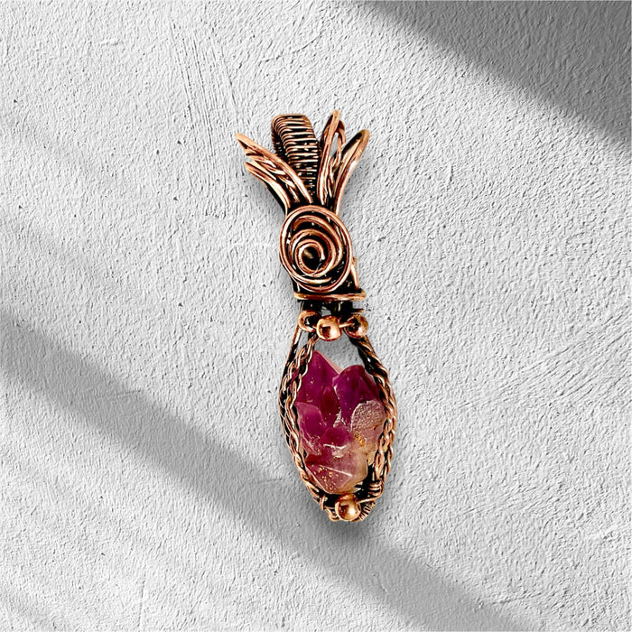 Amethyst Raw Elestial Pendant