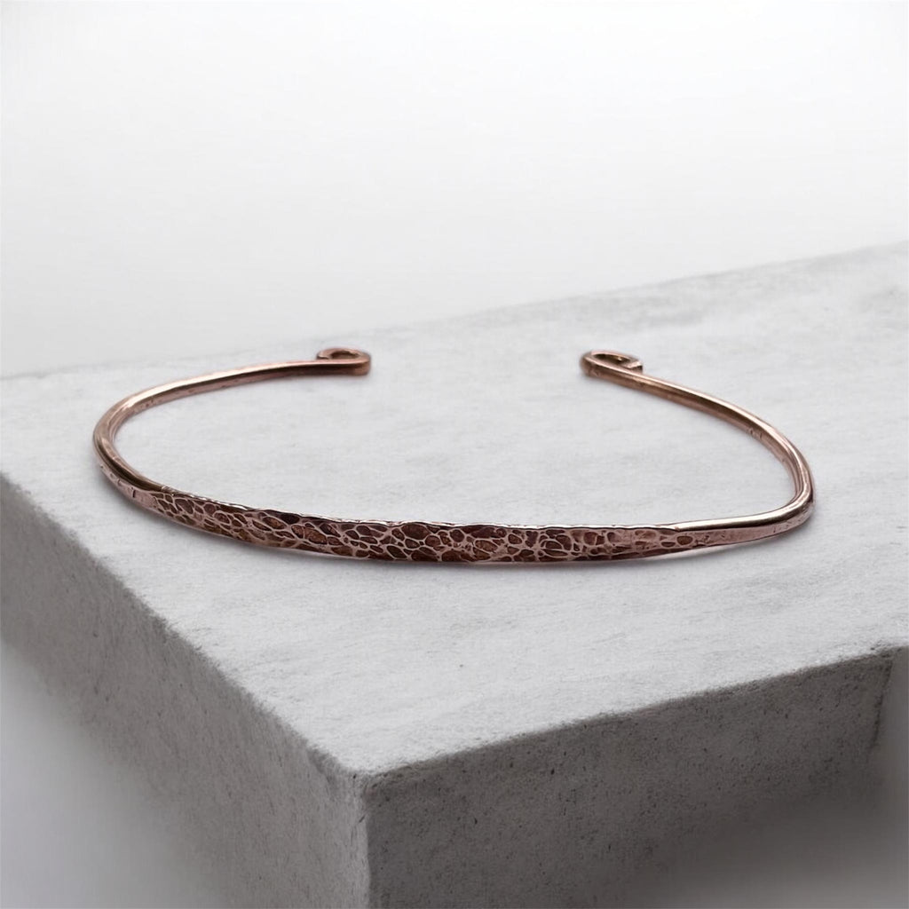 Hammered Copper Cuff Bracelet - Connie’s Crystals 