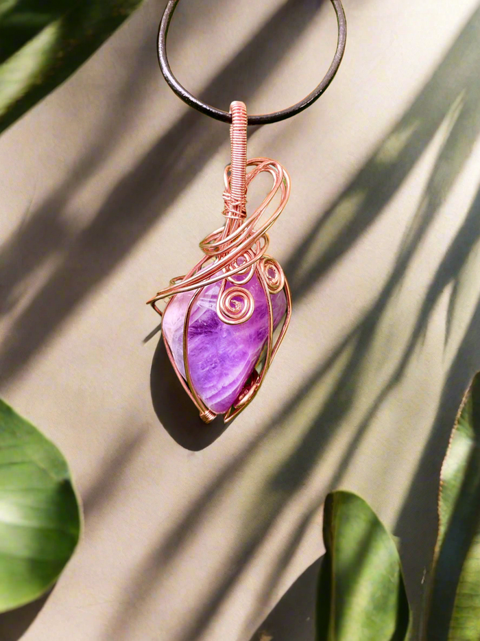 Amethyst Wire Wrapped Pendant - Connie’s Crystals 