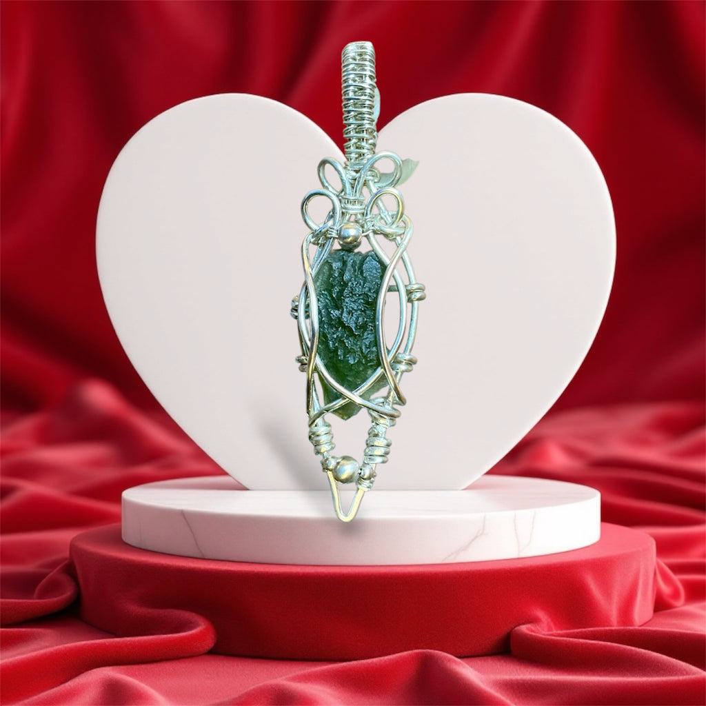 Moldavite In Sterling Silver.