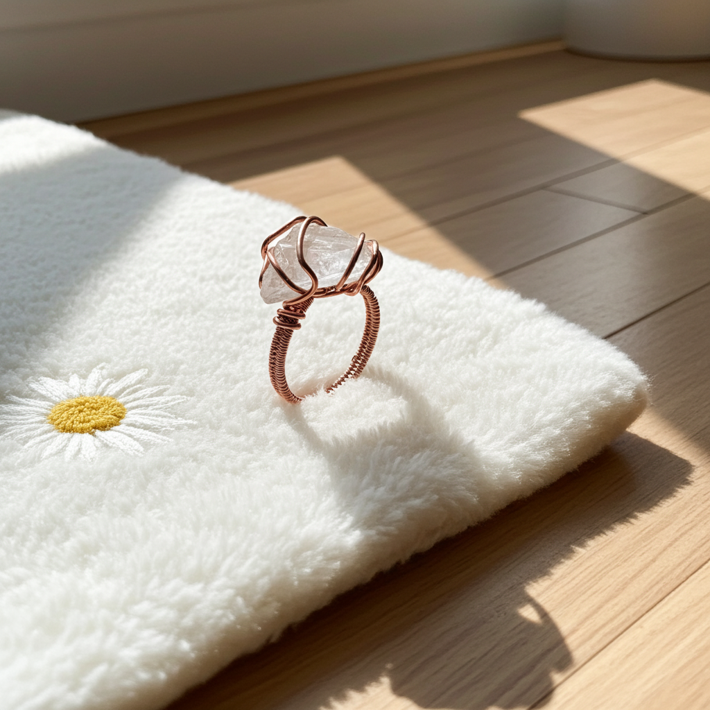 Peach Topaz Handcrafted Ring