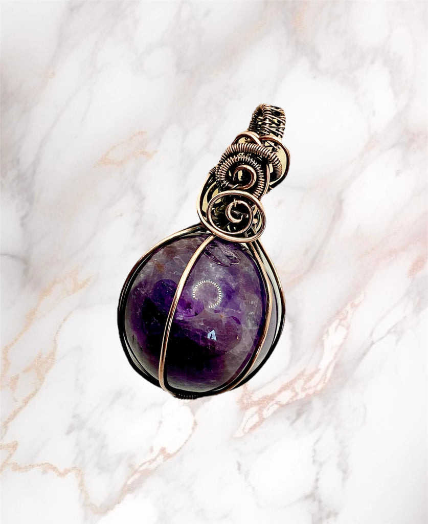 Amethyst Sphere Pendants