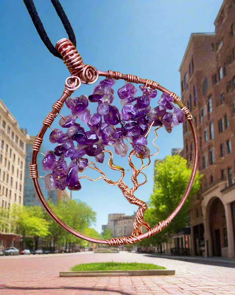 Amethyst Tree Of Life Pendant - Connie’s Crystals 