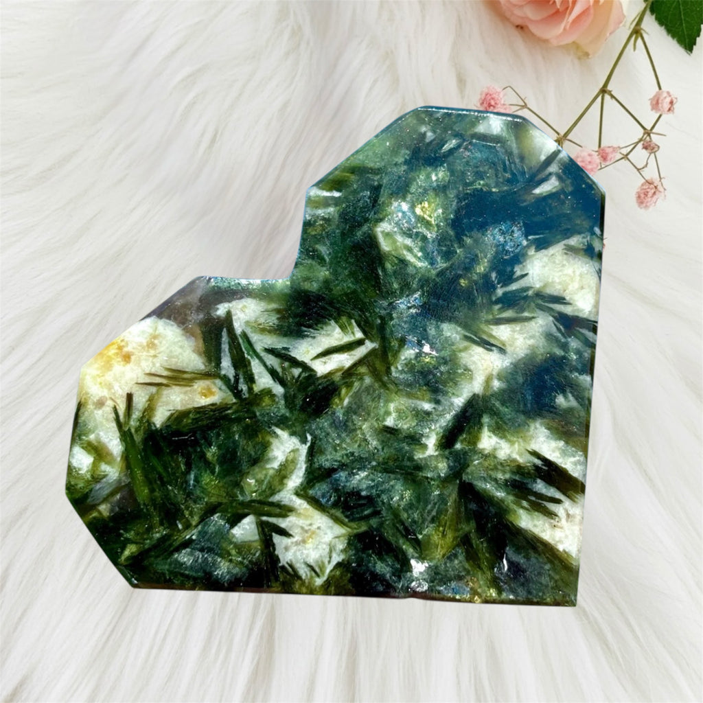 Verdelite Tourmaline Carved Heart