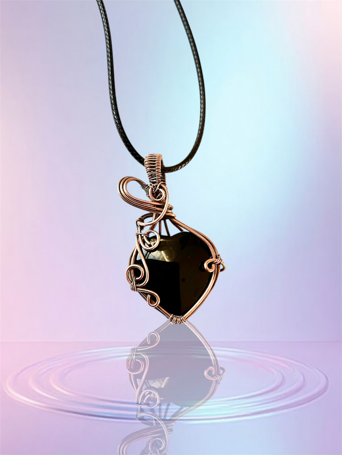 Black Obsidian Heart Pendant