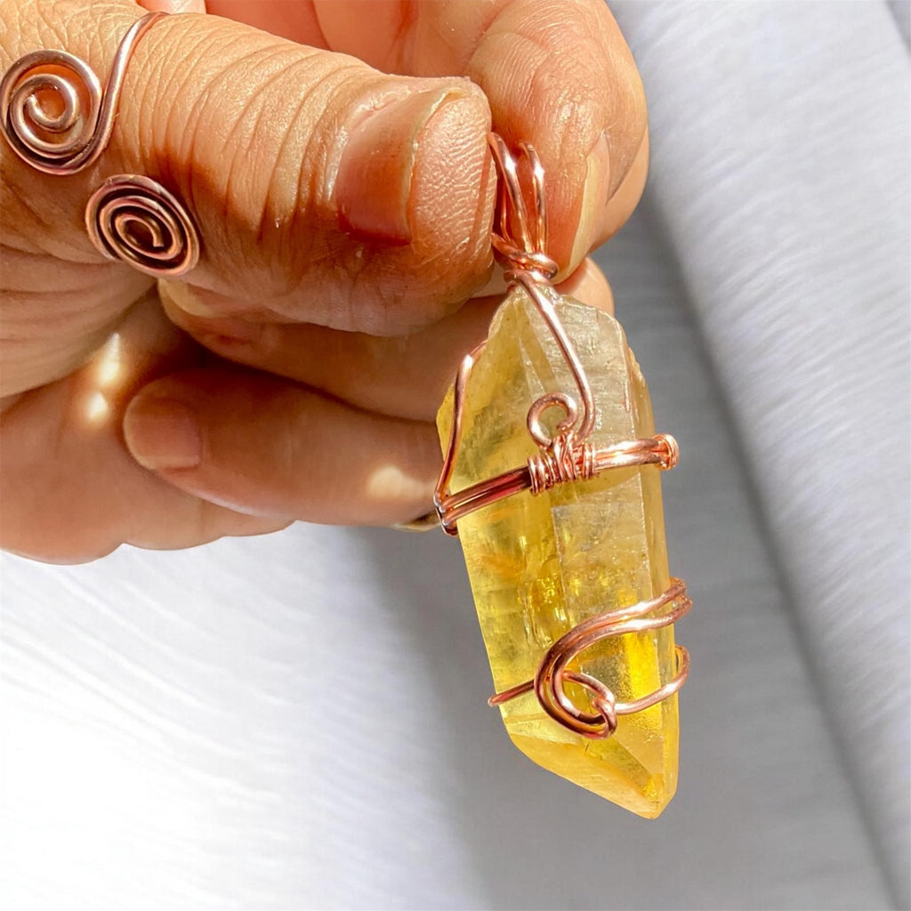 Himalayan Lemurian Citrine Points Wire Wrapped Pendants✨ - Connie’s Crystals 