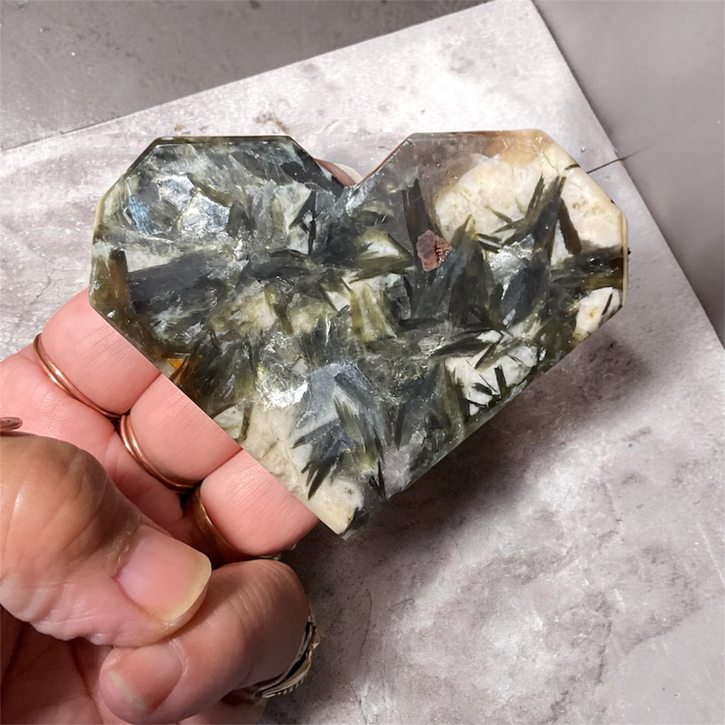 Verdelite Tourmaline Carved Heart