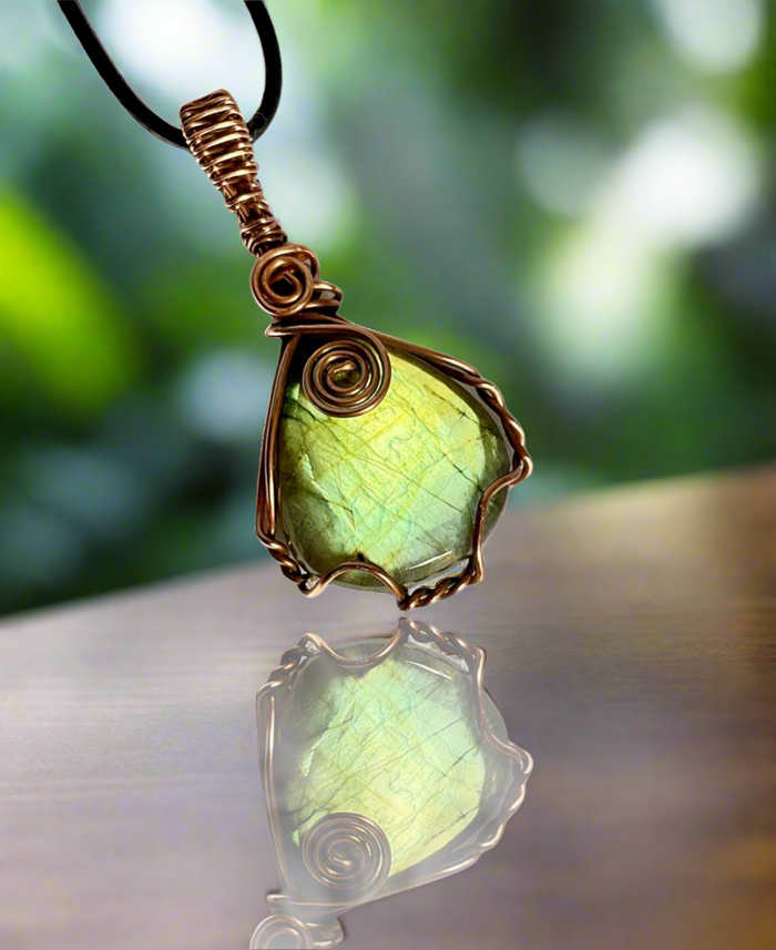 Labradorite Wire Wrapped Pendant