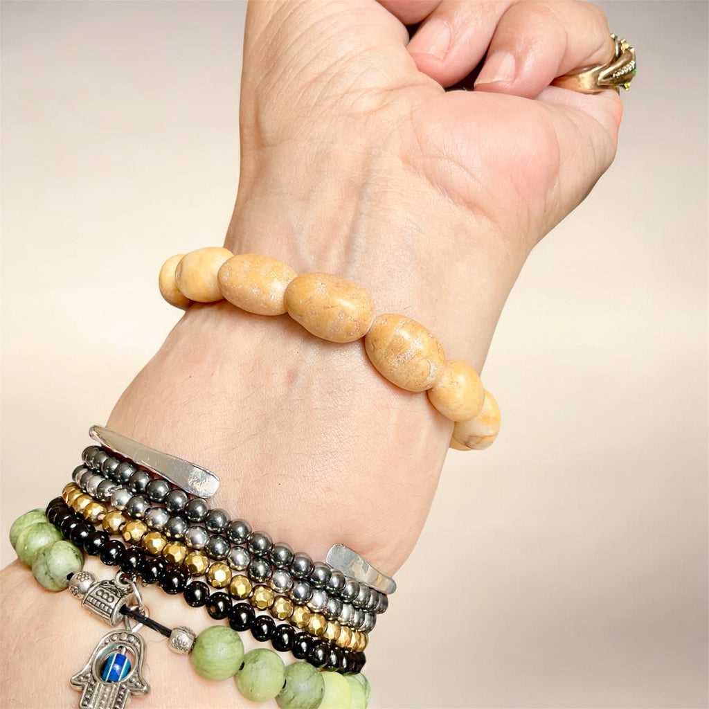 Sunstone Chunky 12 mm Bracelet