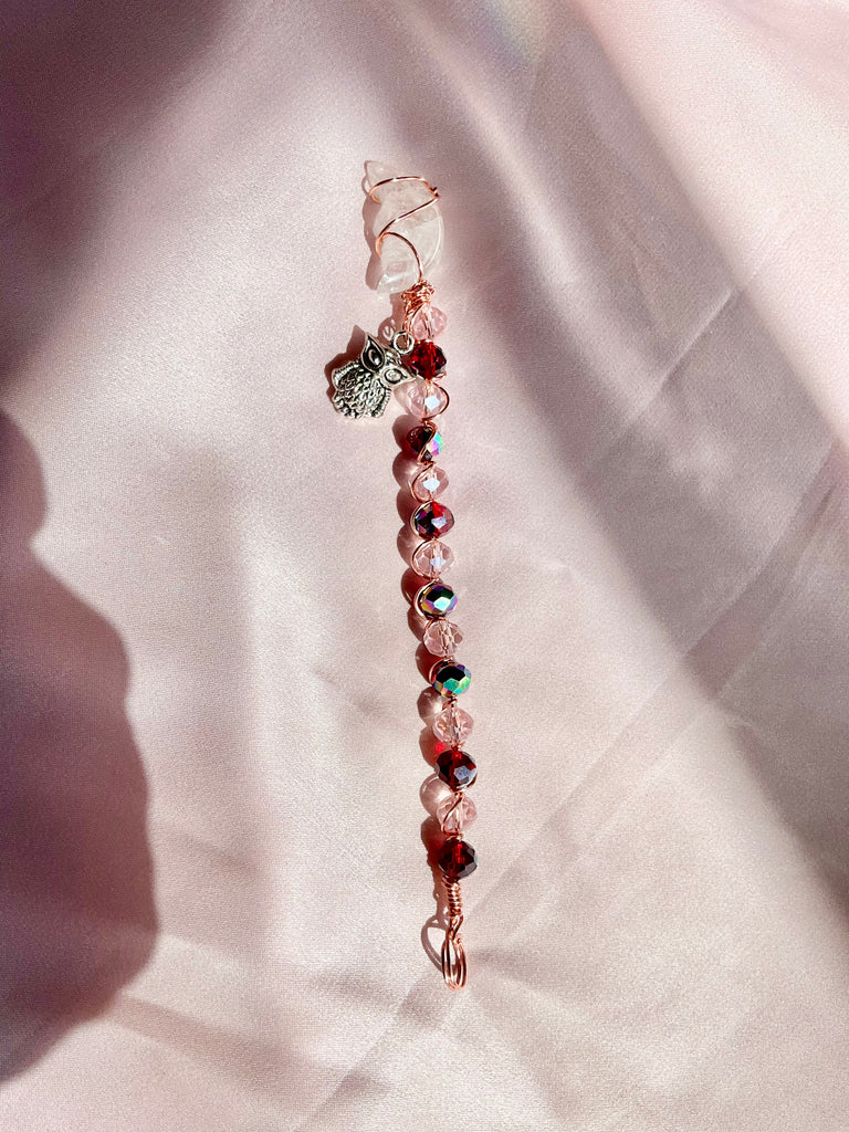 Crystal Wands – Copper Wrapped Crystals with Tibetan Silver Charms