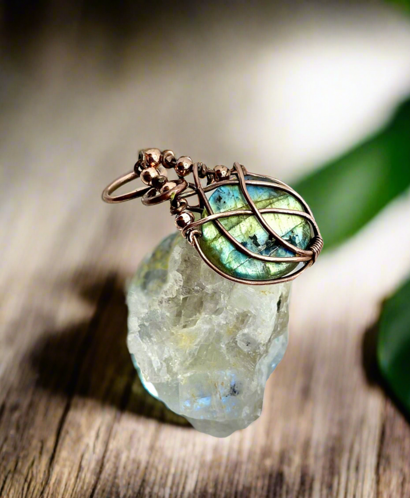 Labradorite Wire Wrapped Pendant