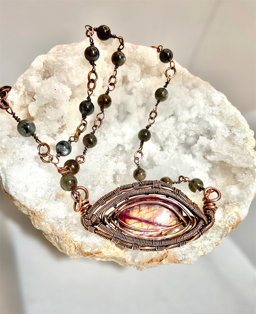 Labradorite Dragon Eye Pendant - Connie’s Crystals 