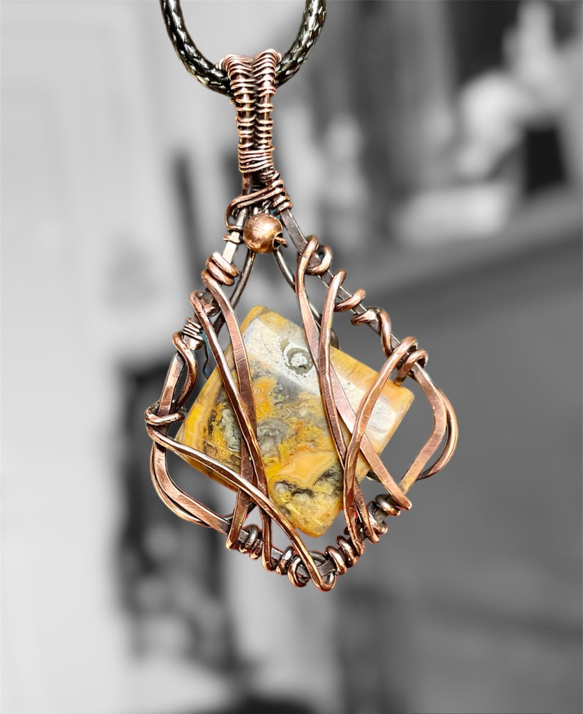 Mexican Crazy Lace Agate Pendant - Connie’s Crystals 