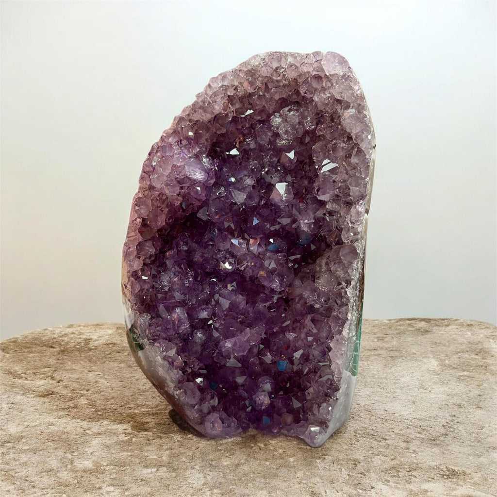 Natural Amethyst Geode Quartz Cathedral Cluster Cave 1647g