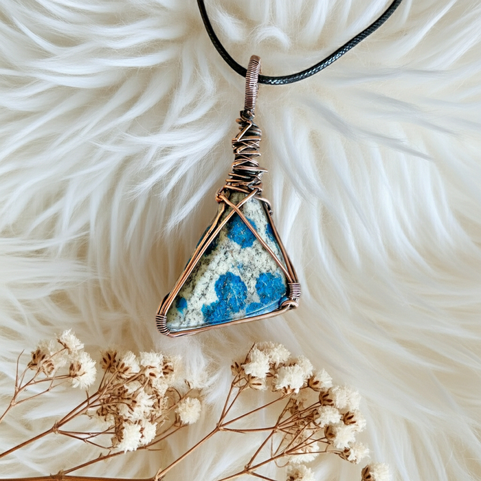 Azurite K2 In Granite Pendant - Connie’s Crystals 