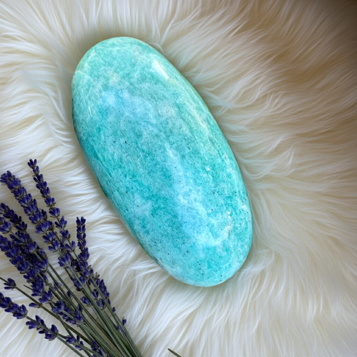 Amazonite Palm Stone - Connie’s Crystals 