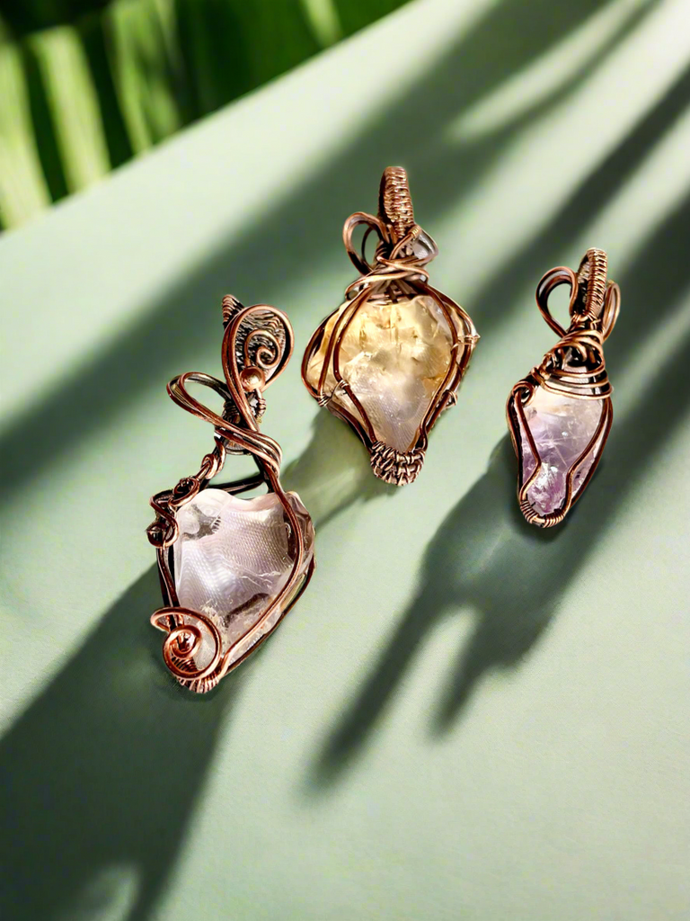 Ametrine Wire Wrapped Pendants