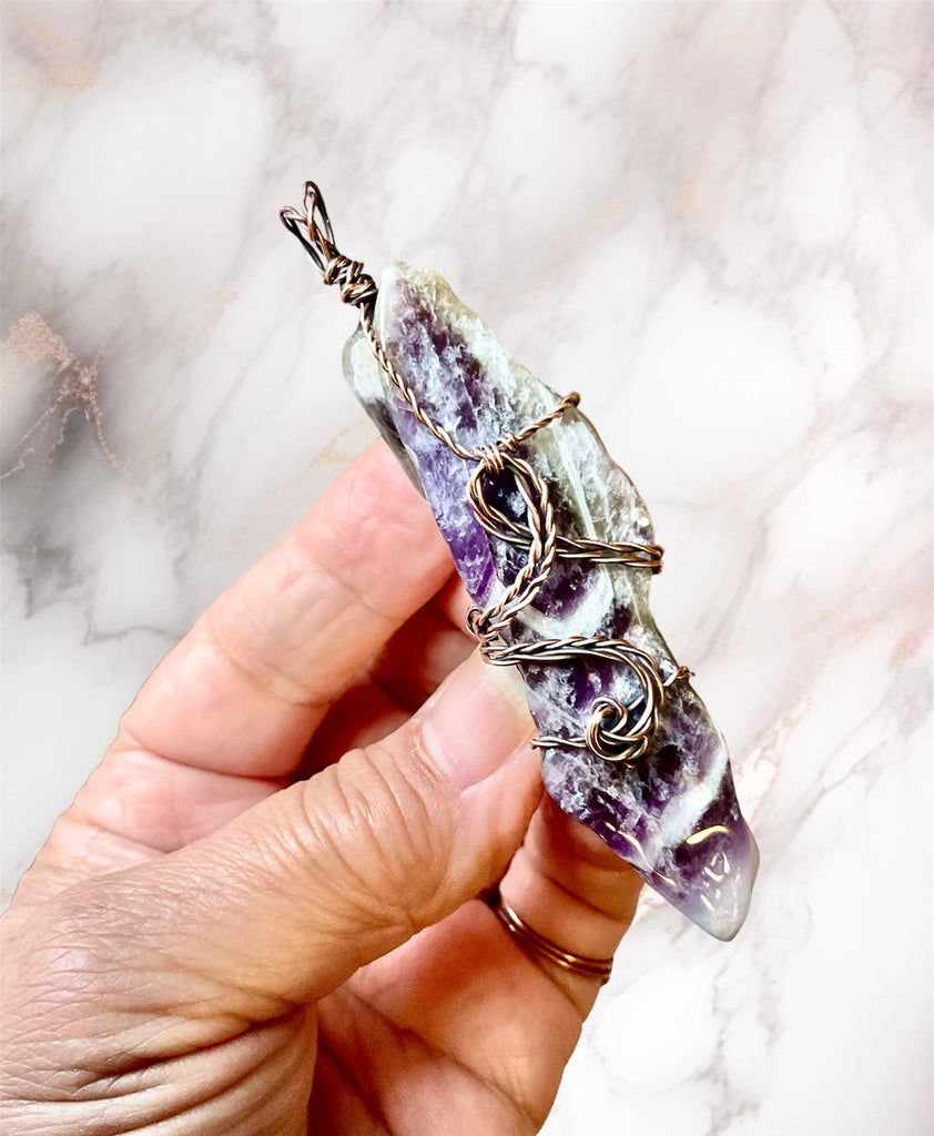 Amethyst Tumbled Polished Points Pendants