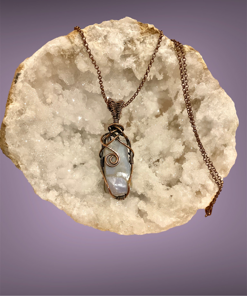 White Boulder Opal Pendant - Connie’s Crystals 