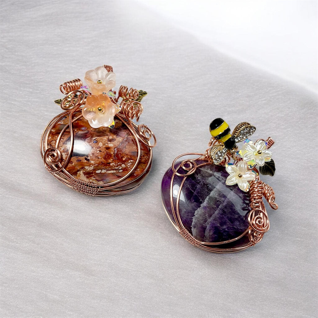 Handmade Crystal Pumpkin Pendants