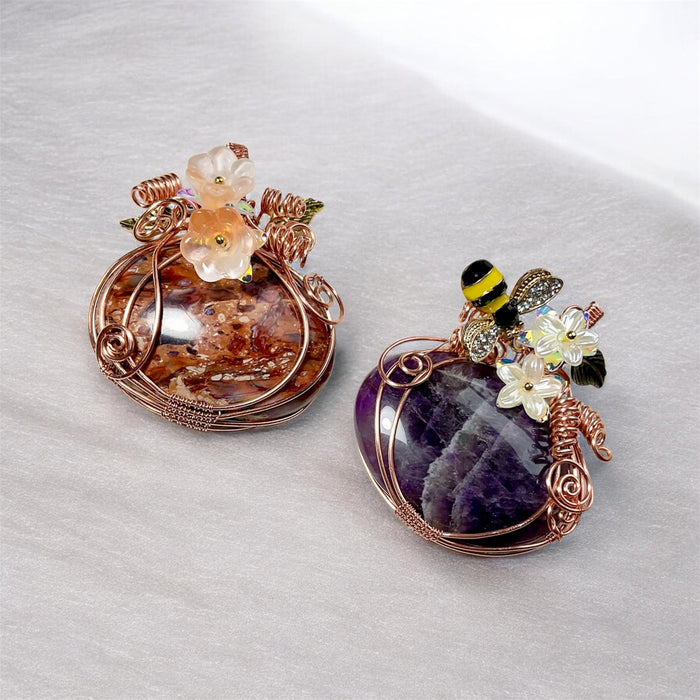 Handmade Crystal Pumpkin Pendants