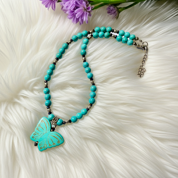💙 Butterfly Pendant Necklace - Connie’s Crystals 